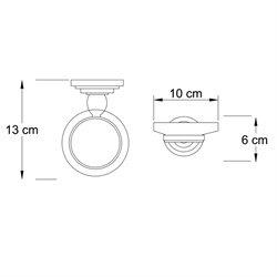 Мыльница стеклянная Wasserkraft Isar K-7329 - фото 64123