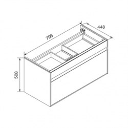Тумба под раковину Roca Laks 80 ZRU9302798 - фото 64195