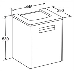 Тумба под раковину Roca Gap 45 тиковое дерево ZRU9302839 - фото 64258