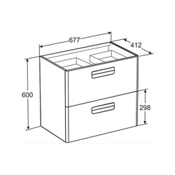 Тумба под раковину Roca GAP 70 тиковое дерево ZRU9302837 - фото 64267