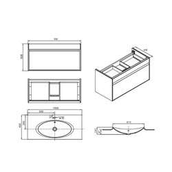 Тумба под умывальник Roca Laks 100 белый ZRU9302797 - фото 64277