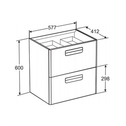 Тумба под раковину Roca Gap 60 фиолетовый ZRU9302742 - фото 64295