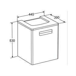 Тумба под раковину Roca Gap 45 белый матовый ZRU9302735 - фото 64309