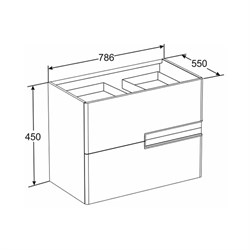 Тумба под умывальник Roca Victoria Nord 80 Ice Edition ZRU9302731 - фото 64325