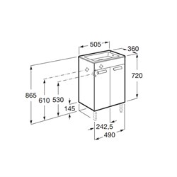 Тумба под умывальник Roca Debba 50 белый ZRU9302710 - фото 64333