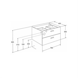 Тумба под умывальник Roca Victoria Nord 80 белый ZRU9000032 - фото 64369