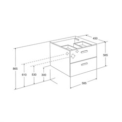 Тумба под умывальник Roca Victoria Nord 60 белый ZRU9000028 - фото 64377