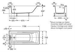 Акриловая ванна Roca Hall 170х75 - фото 64440