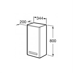 Шкаф-полуколонна Roca GAP бежевый правый ZRU9302694 - фото 64539