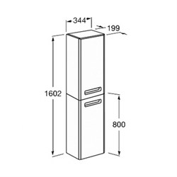 Шкаф-пенал Roca GAP бежевый левый ZRU9302697 - фото 64583