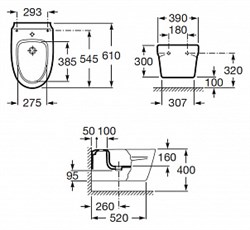 Биде подвесное Roca Khroma 357655000 с крышкой - фото 64626