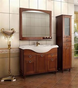 Шкаф-пенал Roca GAP тиковое дерево левый ZRU9302843 - фото 64643