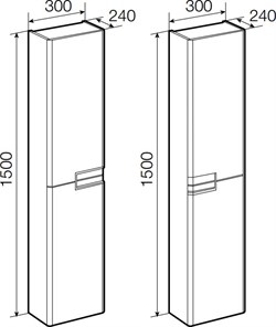 Шкаф-пенал Roca Victoria Nord Ice Edition белый - фото 64678