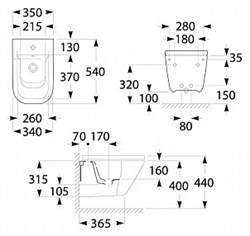 Биде подвесное Roca Gap с крышкой 357475000 - фото 64690