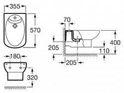 Биде подвесное Roca Dama Senso 357515000 с крышкой - фото 64729