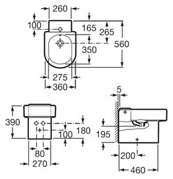 Биде напольное Roca Happening 357564000 с крышкой - фото 64756