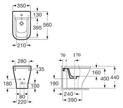 Биде напольное Roca Gap 357474000 с крышкой - фото 64794