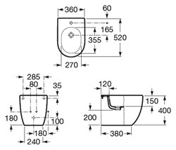 Биде напольное Roca Meridian Compact 357247000 с крышкой - фото 64802