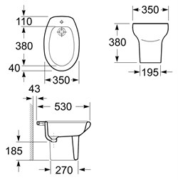 Биде напольное Roca Victoria 357390000 с крышкой - фото 64814