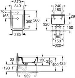 Биде подвесное Roca Inspira square 357535000 - фото 64874