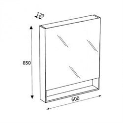 Зеркало-шкаф Roca Gap 60 белый - фото 64910