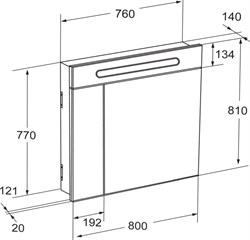 Зеркало-шкаф Roca Victoria Nord 80 - фото 64952