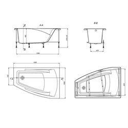 Акриловая ванна Roca Hall Angular 150x100 L - фото 64974