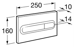 Кнопка смыва Roca PL1 Dual хром - фото 65139