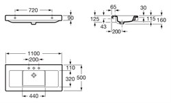 Раковина Roca Stratum 327631000 110 см - фото 65545