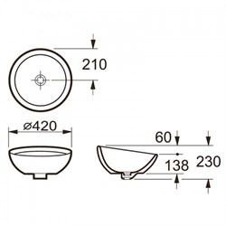 Раковина 42 см Roca Bol 327876000 - фото 65564