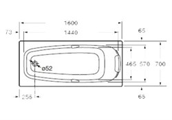 Акриловая ванна Roca Sureste 160x70 - фото 65589