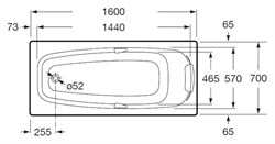 Акриловая ванна Roca Sureste 160x70 - фото 65590
