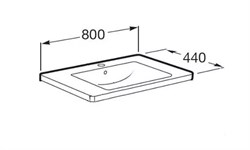 Раковина Roca Gap Unik 80 см 327470000 - фото 65595