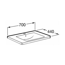 Раковина Roca Gap Unik 70 см 327471000 - фото 65599