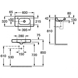 Раковина Roca Meridian 32724X000 - фото 65716