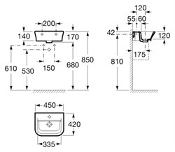 Рукомойник Roca Gap 327477000 45 см - фото 65754
