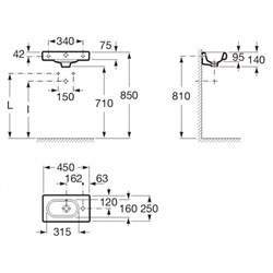 Раковина Roca Meridian Compact 327248000 - фото 65788