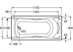 Акриловая ванна Roca BeCool 170x80 - фото 65813