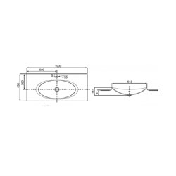 Раковина Roca Laks 100 см 327207000 - фото 66085