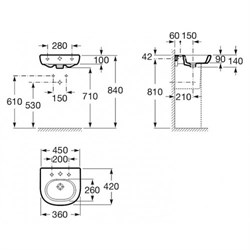 Раковина Roca Meridian Compact 327245000 - фото 66142