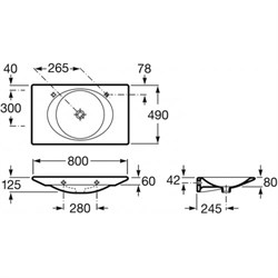 Раковина Roca Kalahari 327878000 - фото 66210