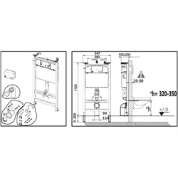 Комплект Roca Dama senso подвесной+унитаз+инстал+кнопка 893104090 - фото 66335