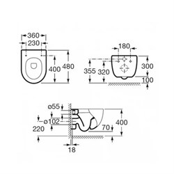 Унитаз подвесной Roca N-Meridian Compacto 346248000 - фото 66343