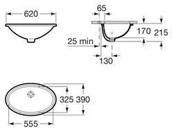 Раковина Roca Grand Berna 327899000 62 см - фото 66458