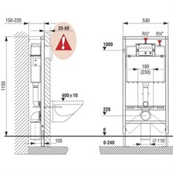 Комплект Roca Mateo подвесной+инстал+кнопка 893100010 - фото 66541