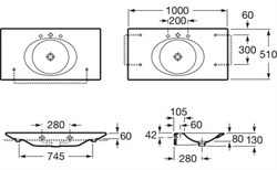 Раковина Roca Kalahari 327897000 100 см - фото 66637