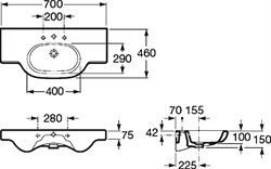 Раковина Roca Meridian 327240000 70 см - фото 66671