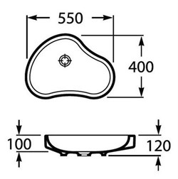 Раковина Roca Urbi 32722A000 55 см - фото 66715