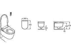 Унитаз подвесной Roca Inspira In-Wash 803060001 - фото 66829