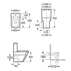Унитаз-компакт Roca Hall, 342629000 - фото 66861